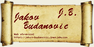 Jakov Budanović vizit kartica